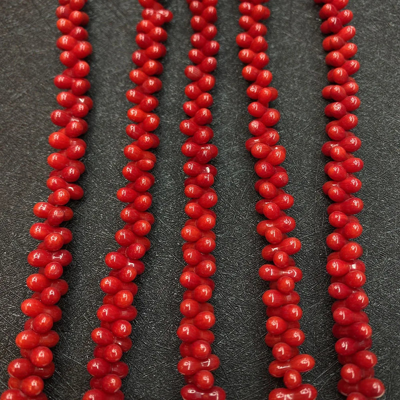 Natural Coral Peanut Bead Small Hole Beads for Jewelry Making DIY