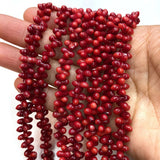 Natural Coral Peanut Bead Small Hole Beads for Jewelry Making DIY