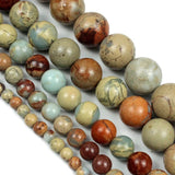 Natural Dark Shoushan Stone Round Loose Beads 4-12mm