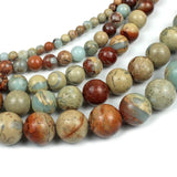 Natural Dark Shoushan Stone Round Loose Beads 4-12mm