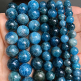 Natural Faceted Apatite Round Beads for DIY Jewelry Making