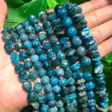 Natural Faceted Apatite Round Beads for DIY Jewelry Making