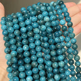 Natural Faceted Apatite Round Beads for DIY Jewelry Making
