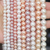 100% Natural Fresh Water pearl 5-10mm Oval Beads