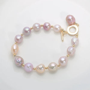 100% Natural Freshwater Edsion pearl bracelet Magnetic buckle bracelet