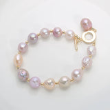 100% Natural Freshwater Edsion pearl bracelet Magnetic buckle bracelet