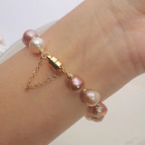 100% Natural Freshwater Edsion pearl bracelet Magnetic buckle bracelet