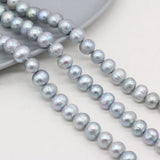Grey Pearl Oval Loose Pearls Beads For Jewelry Making DIY