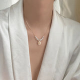 Natural Freshwater Pearl 14K Filled Pendant Necklace Jewelry