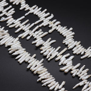 Freshwater Pearl Bead Baroque Toothpick Shape 2pcs