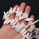 Freshwater Pearl Bead Baroque Toothpick Shape 2pcs