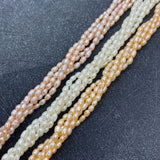 Freshwater Pearl Beads 3-6mm High Brightness Rice Shape Pearl Charm Jewelry