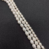 Freshwater Pearl Beads 3-6mm High Brightness Rice Shape Pearl Charm Jewelry
