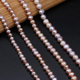 Freshwater Pearl Beads for Jewelry - White Natural Pearls 6mm-7mm