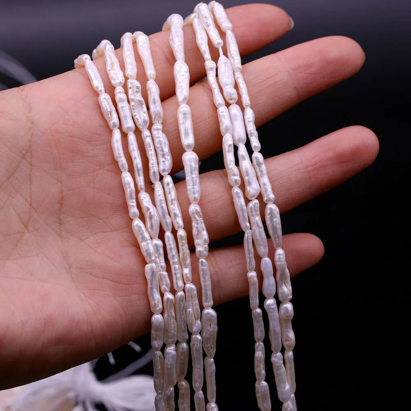 Natural Freshwater Pearl Beads Toothpick Shape-mini Pearls 4x14-5x15mm