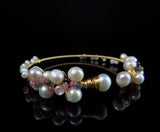 Freshwater Pearl Bracelet Tourmaline Beads Bangle
