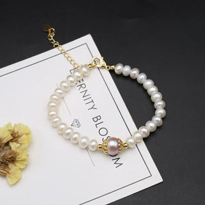 Natural Freshwater Pearl Bracelet 6-7mm