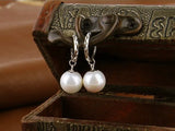 Natural Freshwater Pearl Drop Earrings 8-12mm 925 Sterling Silver Jewelry