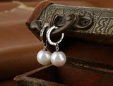 Natural Freshwater Pearl Drop Earrings 8-12mm 925 Sterling Silver Jewelry