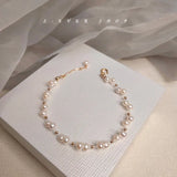 Freshwater Pearl Flower 14K Filled Bracelet for Women