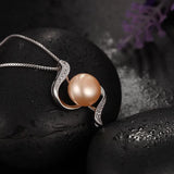 Freshwater Pearl Pendant Necklace 10-11mm AAAA Pearls 925 Sterling Silver Gift