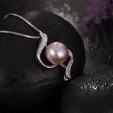 Freshwater Pearl Pendant Necklace 10-11mm AAAA Pearls 925 Sterling Silver Gift