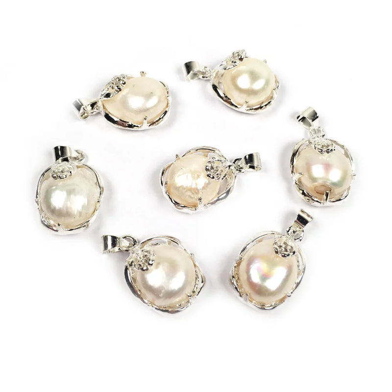 Freshwater Pearl Pendants Women's Charms Pendants DIY Accessories 13x20mm