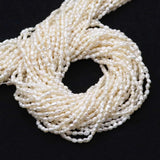 Natural Freshwater Pearl Rice Shaped Small Beads Double Sided Pearls