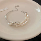 Natural Freshwater Pearl Charm Bracelet for Women