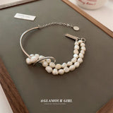 Natural Freshwater Pearl Charm Bracelet for Women