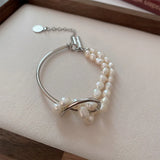 Natural Freshwater Pearl Charm Bracelet for Women