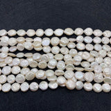 Natural Freshwater Pearl Button Pearl Bead 11-12mm