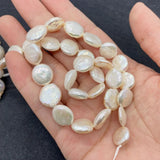 Natural Freshwater Pearl Button Pearl Bead 11-12mm
