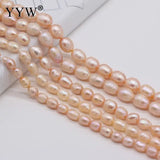 Natural Freshwater Pearls 5-10mm Pink Rice Shape Beads For Jewelry Making