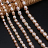 Natural Freshwater Pearls 5-10mm Pink Rice Shape Beads For Jewelry Making