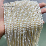 Natural Freshwater Pearls Beads Rice-shaped for DIY Jewelry Making