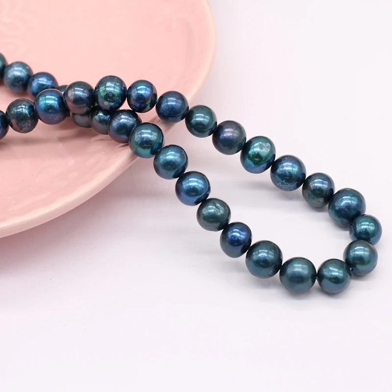 100% Natural Freshwater Round Pearl Beads DIY Jewelry Making