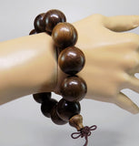 Natural Phoebe Wood Beads Bracelet Buddhist Beads Pray Beads Bracelet