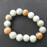 Natural A Jade Jadeite 12mm Beads Bangle Bracelet