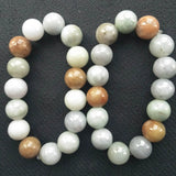 Natural A Jade Jadeite 12mm Beads Bangle Bracelet