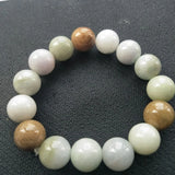 Natural A Jade Jadeite 12mm Beads Bangle Bracelet