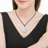 Natural A Jade Jadeite Coin Rabbit Pendant Women Gift