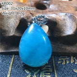 Natural Green Amazonite Necklace Pendant Silver Beads Mozambique Stone