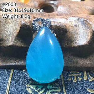 Natural Green Amazonite Necklace Pendant Silver Beads Mozambique Stone
