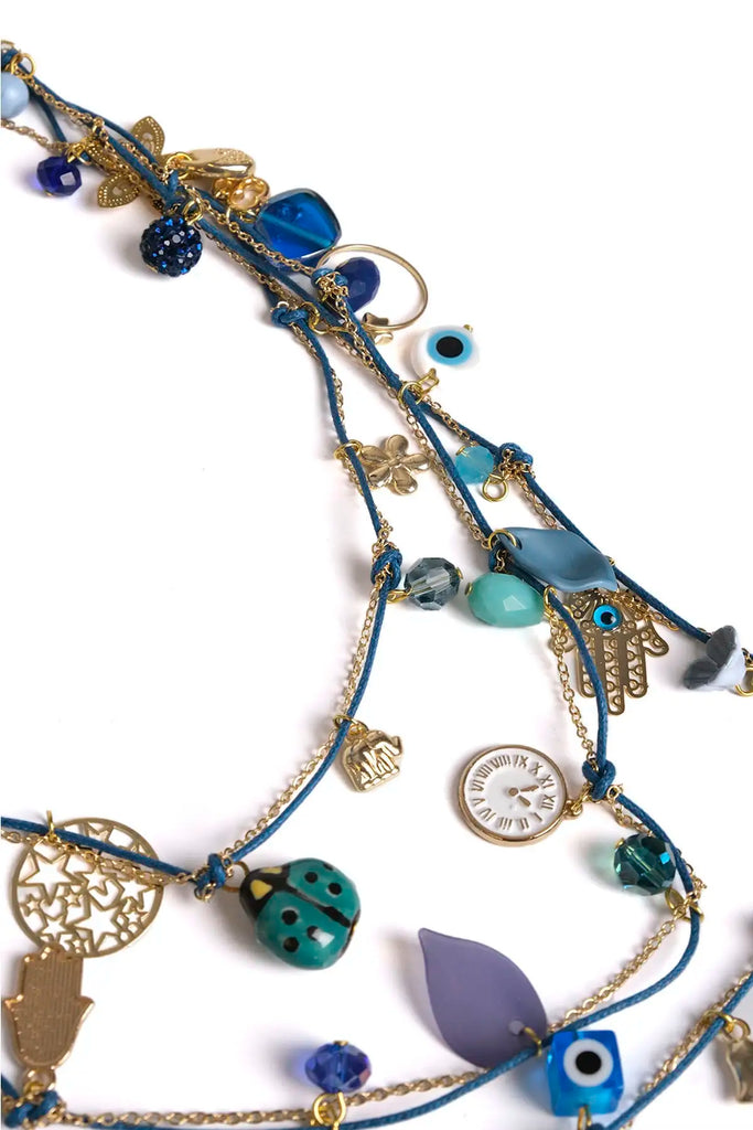 Natural Evil Eye Bead Necklace for Women