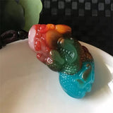 Natural Chicken Blood Jade Colorful Jade Pendant