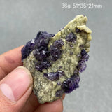 Fluorite Mineral Specimen Cluster Stones 100% Natural +Box