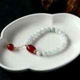 Natural Jade Beads Bracelet Bangle Gemstone Agate Pearl 14k Tassel Pendant