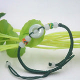 Natural Jade Lucky Green Circle Beads Bracelet