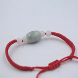 Natural Jadeite Lucky Knitted Glossy Beads Bracelet Gift